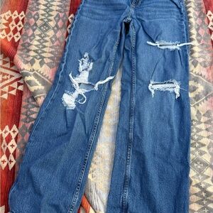 Distressed Blue Jeans for girls